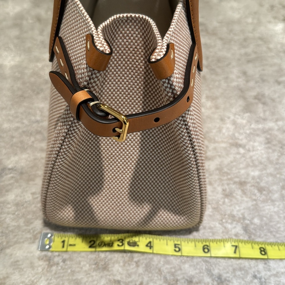 Valentino Tan and Cream Satchel with Structured Design - Picture 4 of 10